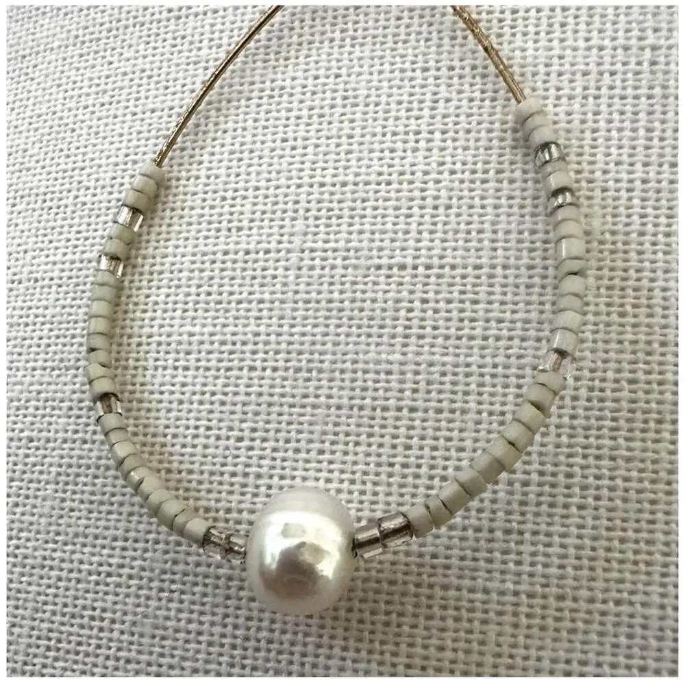 Pearl beaded earrings